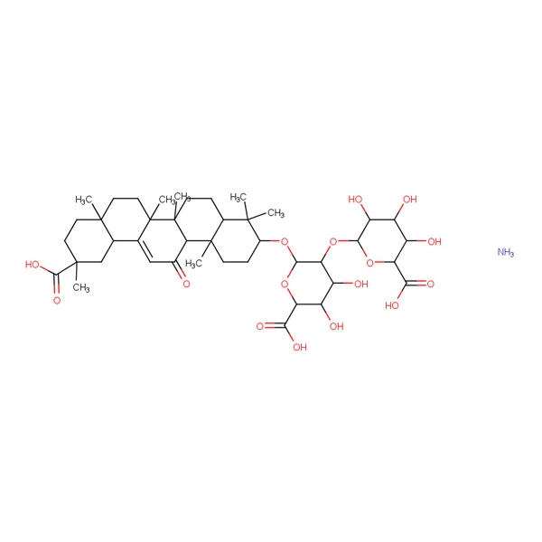 1 ตัน 53956-04-0 GLYCAMILMonoammonium Glycyrrhizinate C42H65NO16 สำหรับอุตสาหกรรมอาหาร