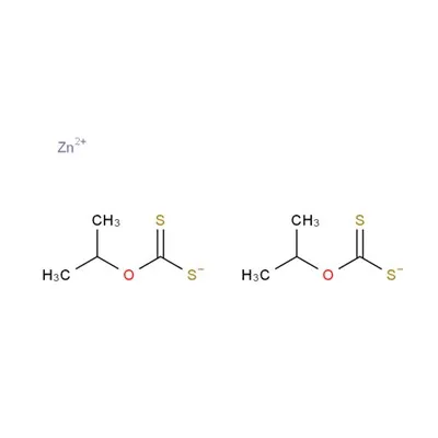 1000-90-4 สังกะสี ไอโซโพรพิล แซนเทต โพรพิล ซิทเทต ยาง ตัวเร่ง ซิป C8H18O2S4Zn